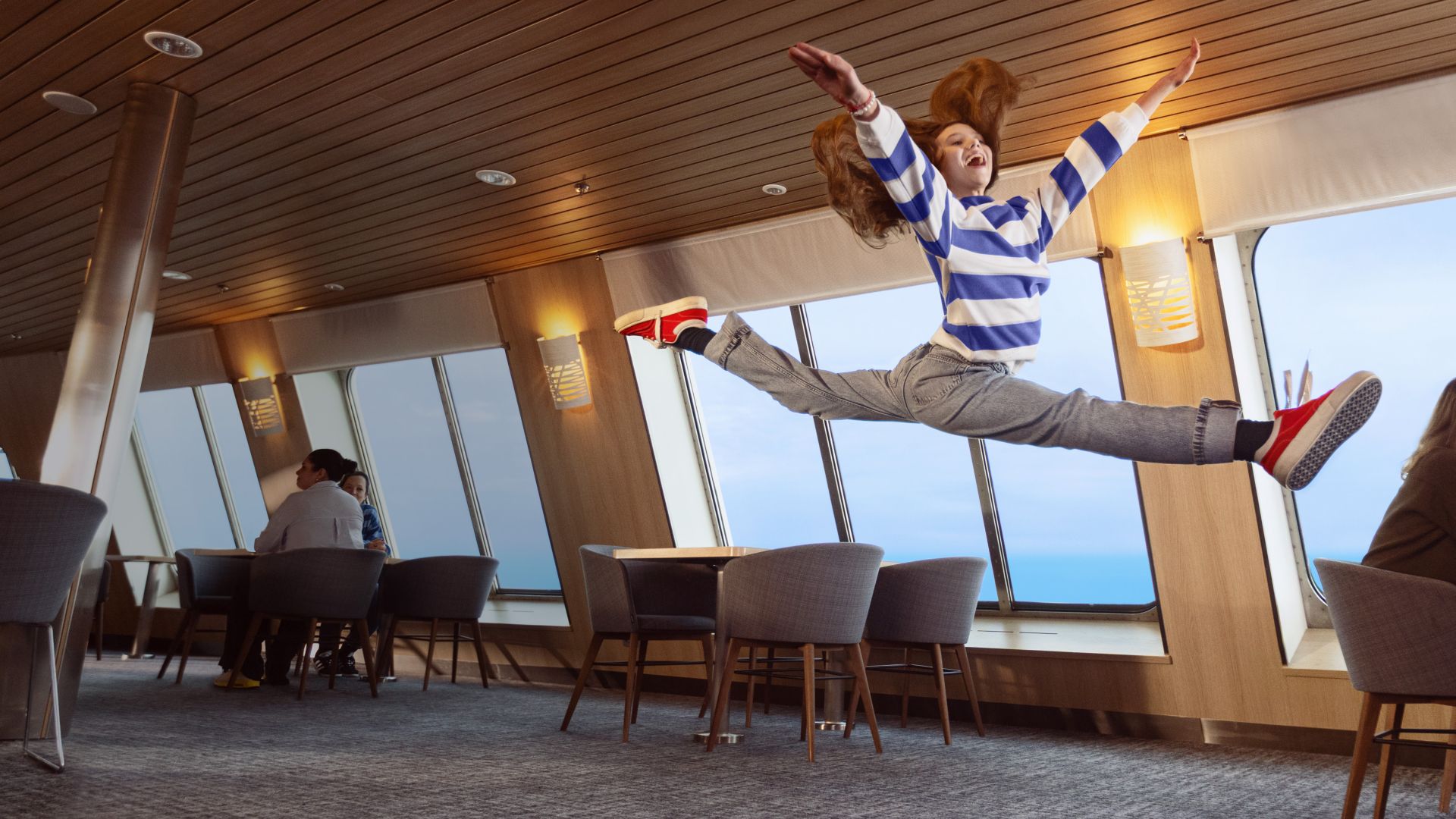 the Stena Line Way campaign - kid jumping